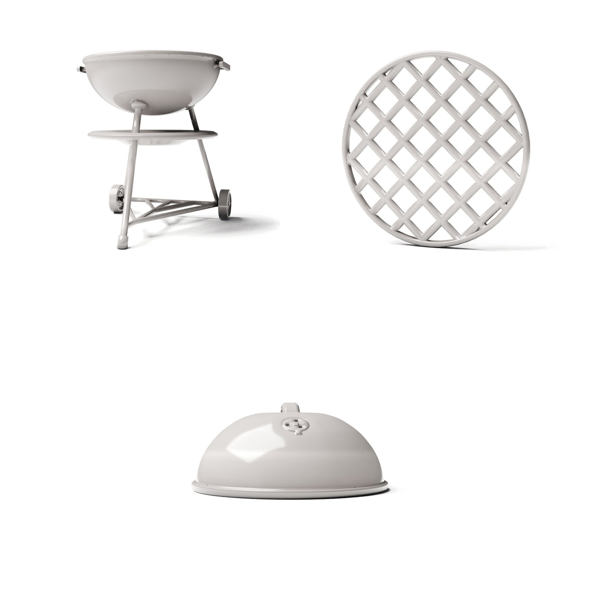 Diorama model product photo 0: Garden diorama: Round kettle grill with cooking grate (Ref. 1254D)