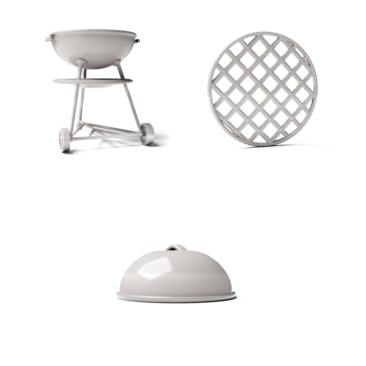 Diorama model-building product photo 3: Garden diorama: Round kettle grill with cooking grate (Ref. 1254D)