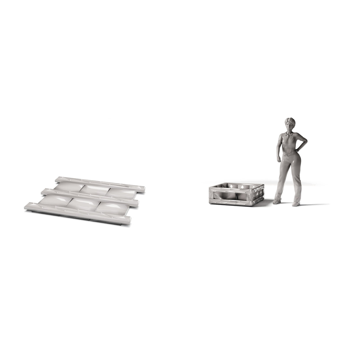 Diorama Model-Building Product Photo 1: Diorama Storage & Transport: Military Crate Type B04 as an Assembly Kit (Ref. 1267D)