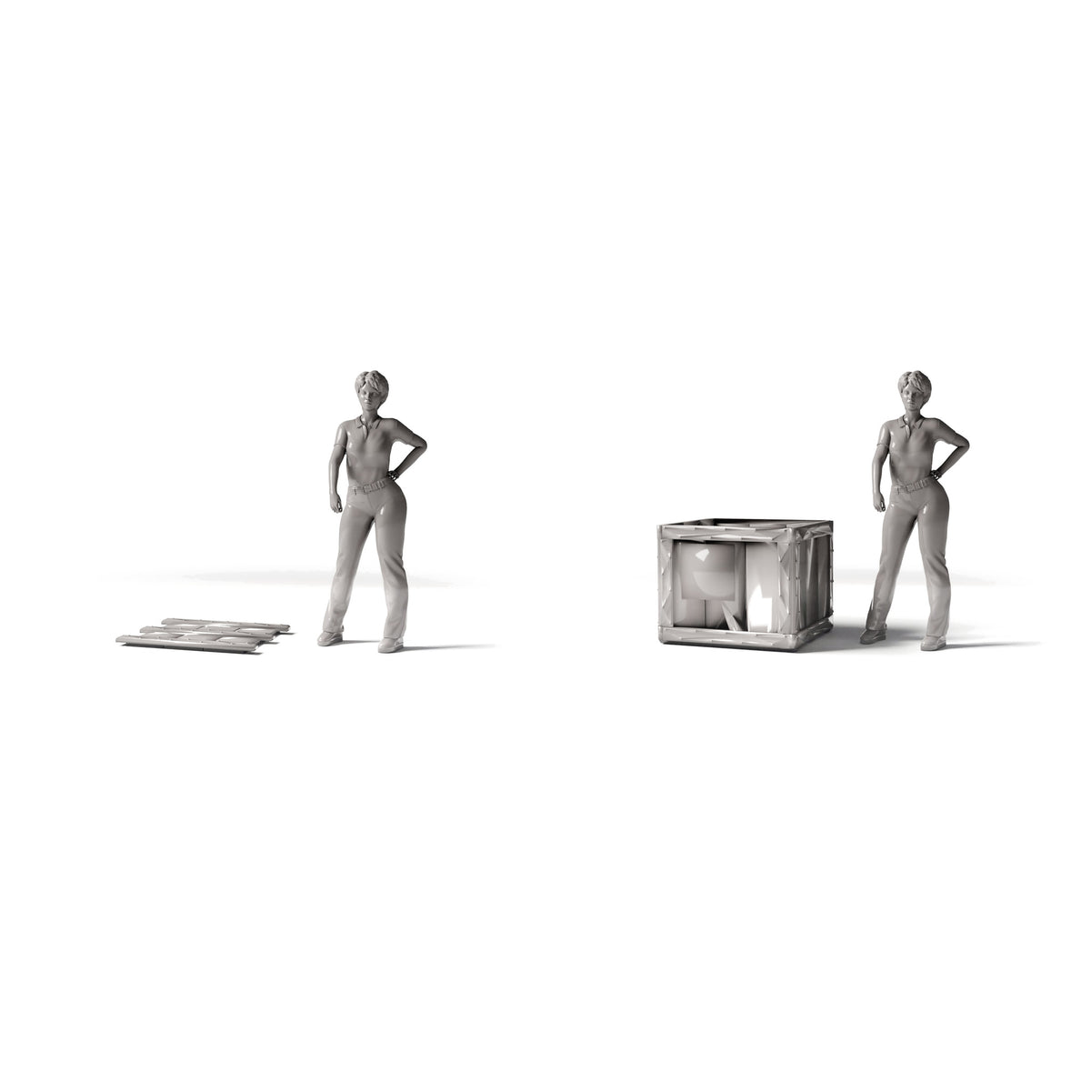 Diorama model-making product photo 1: Diorama storage & transport: military crate type B06 as an assembly (Ref. 1268D)