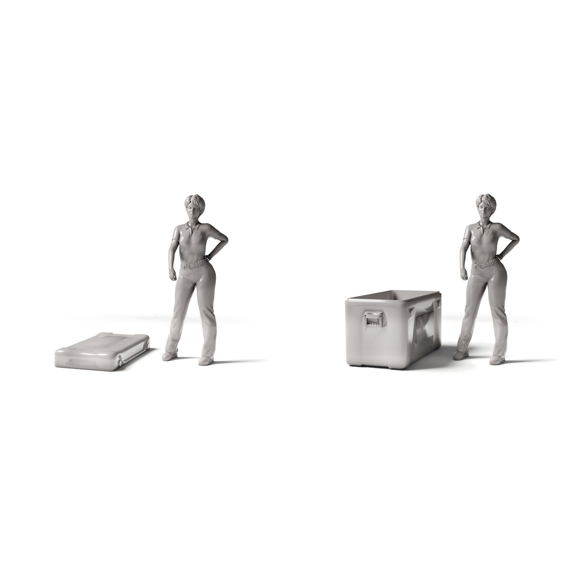 Diorama model building product photo 1: Diorama storage & transport: Military crate Type E04 as an assembly kit (Ref. 1280D)