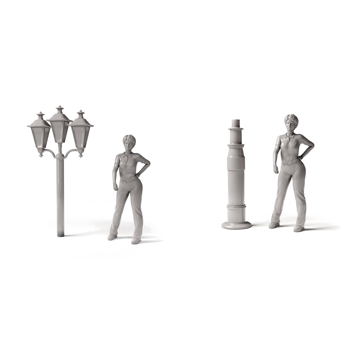 Diorama model-building product photo 1: Diorama infrastructure: Antique triple street lamp assembly (Ref. 1292D)