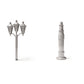 Diorama model building product photo 0: Diorama infrastructure: Antique triple street lamp assembly (Ref. 1292D)