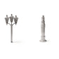 Diorama Model Building Product Photo 3: Diorama Infrastructure: Antique Triple Street Lamp Assembly (Ref. 1292D)
