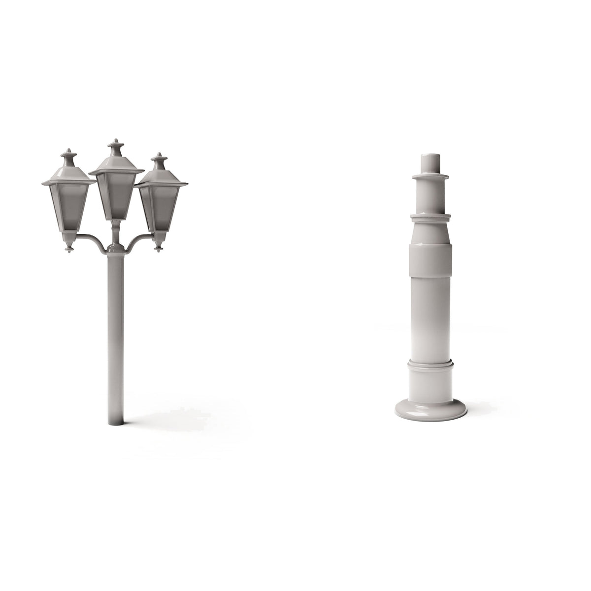 Diorama Model Building Product Photo 3: Diorama Infrastructure: Antique Triple Street Lamp Assembly (Ref. 1292D)