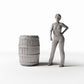 Diorama model-building product photo 1: Diorama Supplies: Large Wooden Barrel Miniature (Ref. 1306D)