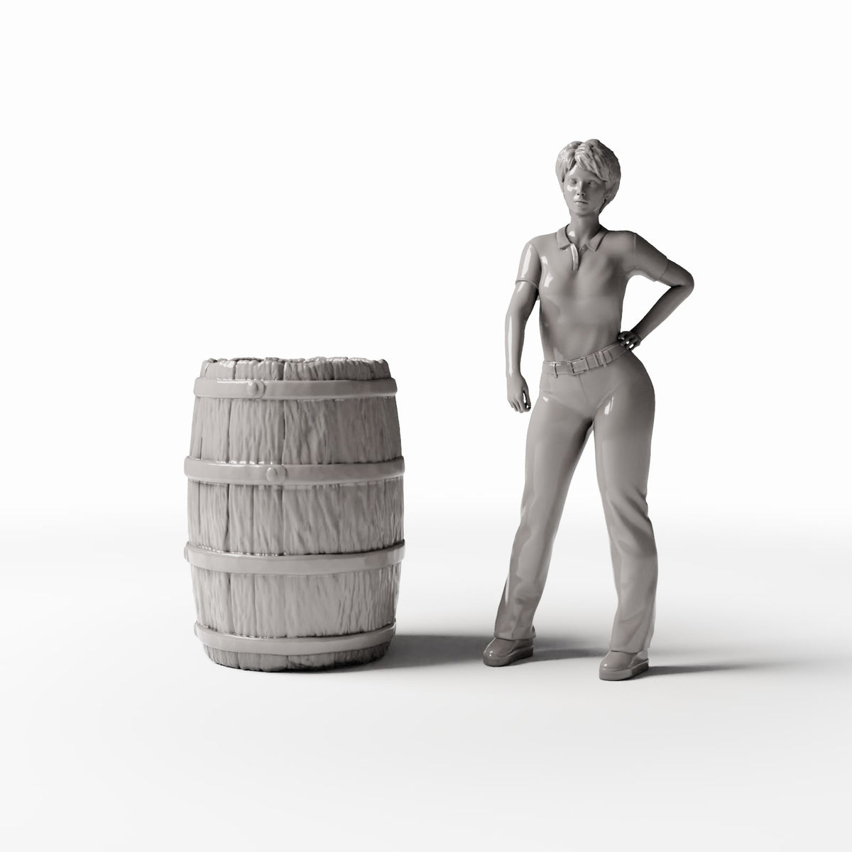Diorama model-building product photo 1: Diorama Supplies: Large Wooden Barrel Miniature (Ref. 1306D)