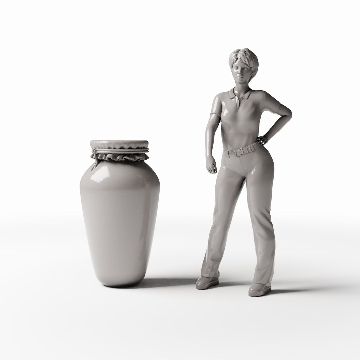 Diorama model-building product photo 1: Diorama Kitchen: Ceramic Lidded Jug (Ref. 1351D)