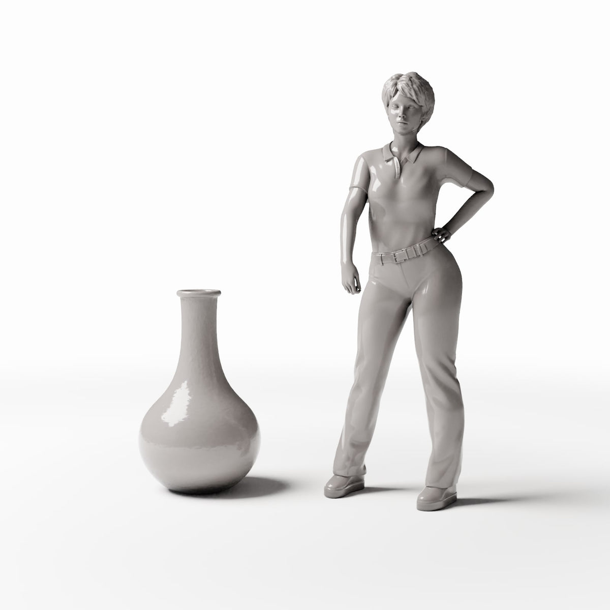 Diorama model-building product photo 1: Diorama Kitchen: Bulbous Miniature Jug with a Ceramic Look (Ref. 1364D)