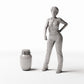 Diorama model-building product photo 1: Diorama Kitchen: Miniature Jug with Cord-Tied Cover (Ref. 1365D)