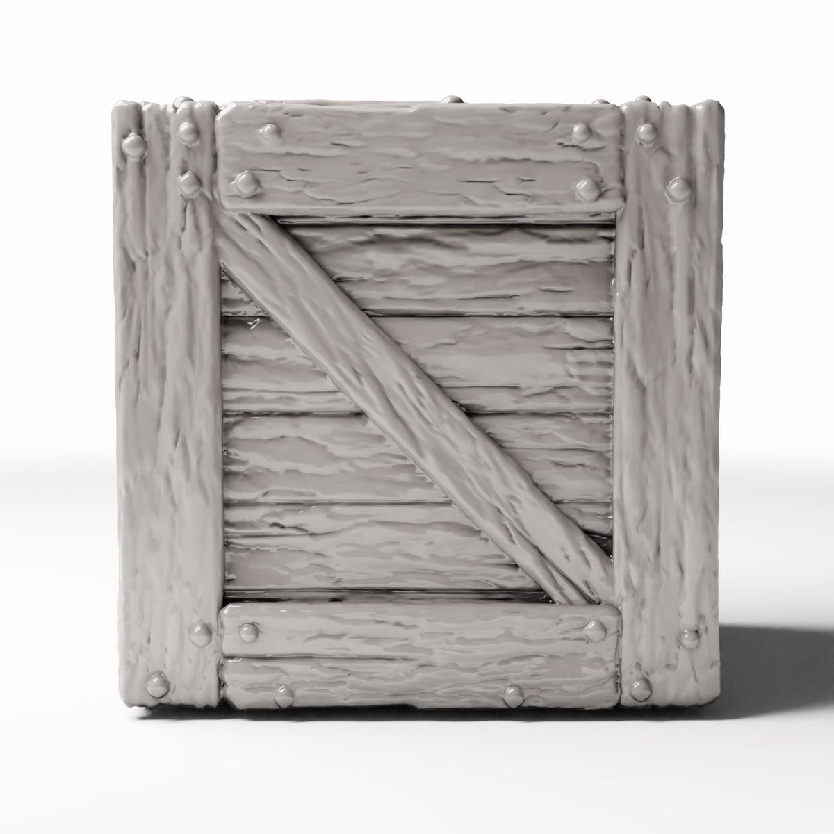Diorama Modellbau Produktfoto 2: Diorama Lager: Rustikale Miniaturkiste aus Holz (Ref. 1375D)