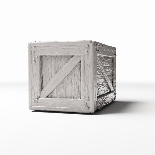 Diorama model-building product photo 0: Diorama Storage: Rustic Miniature Crate with Bracing (Ref. 1380D)