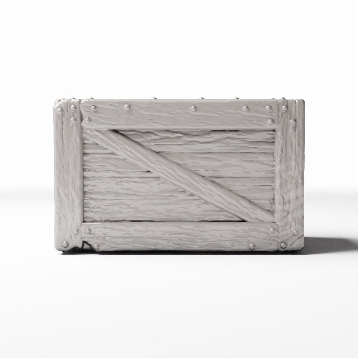 Diorama model-building product photo 2: Diorama Storage: Rustic Miniature Crate with Bracing (Ref. 1380D)