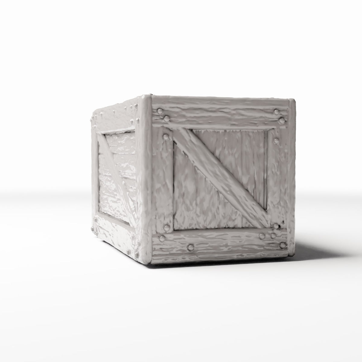 Diorama model-building product photo 3: Diorama Storage: Rustic Miniature Crate with Bracing (Ref. 1380D)