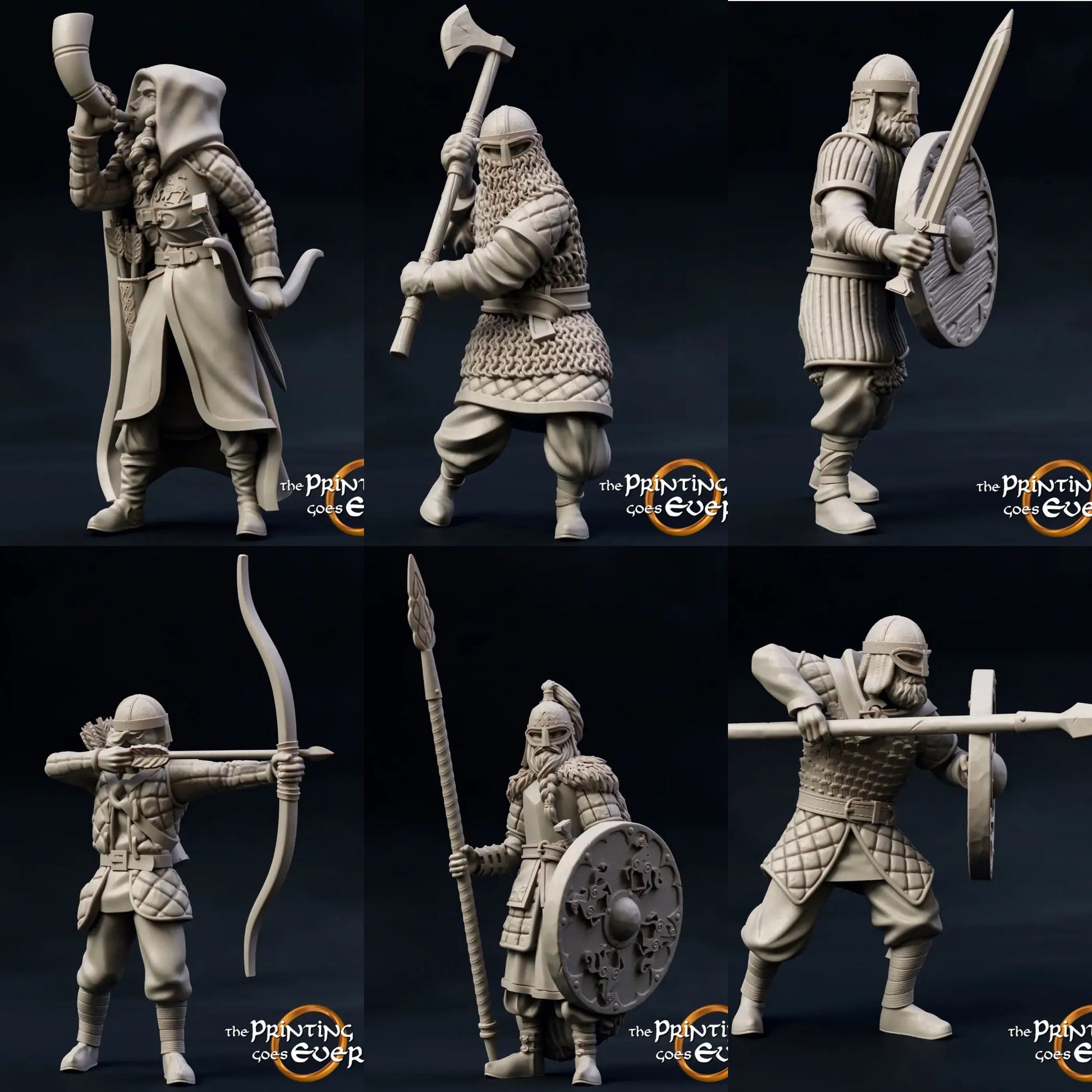 Product photo Tabletop 28mm The Printing Goes Ever On (TPGEO) 0: Warriors of the Mark: Medieval Knights and Horse Lords
