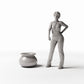Diorama model-building product photo 1: Diorama Kitchen: Miniature Cast-Iron Pot (Ref. 1409D)