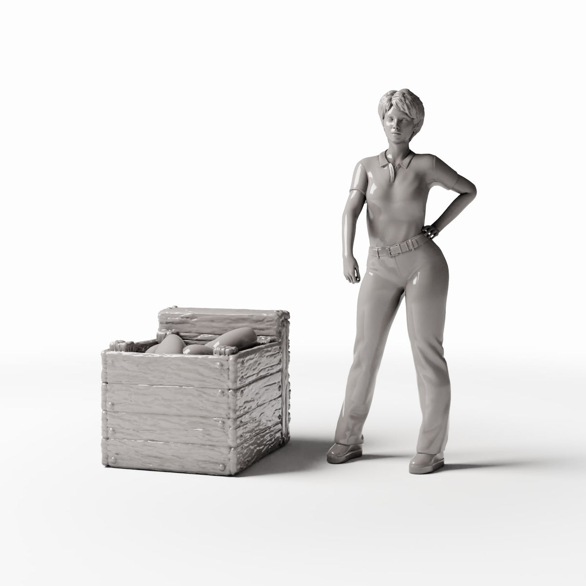 Diorama model-building product photo 1: Diorama Market: Rustic Fruit Crate (Ref. 1417D)