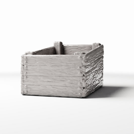 Diorama model-building product photo 0: Diorama Supplies: Empty Wooden Market Crate (Ref. 1418D)