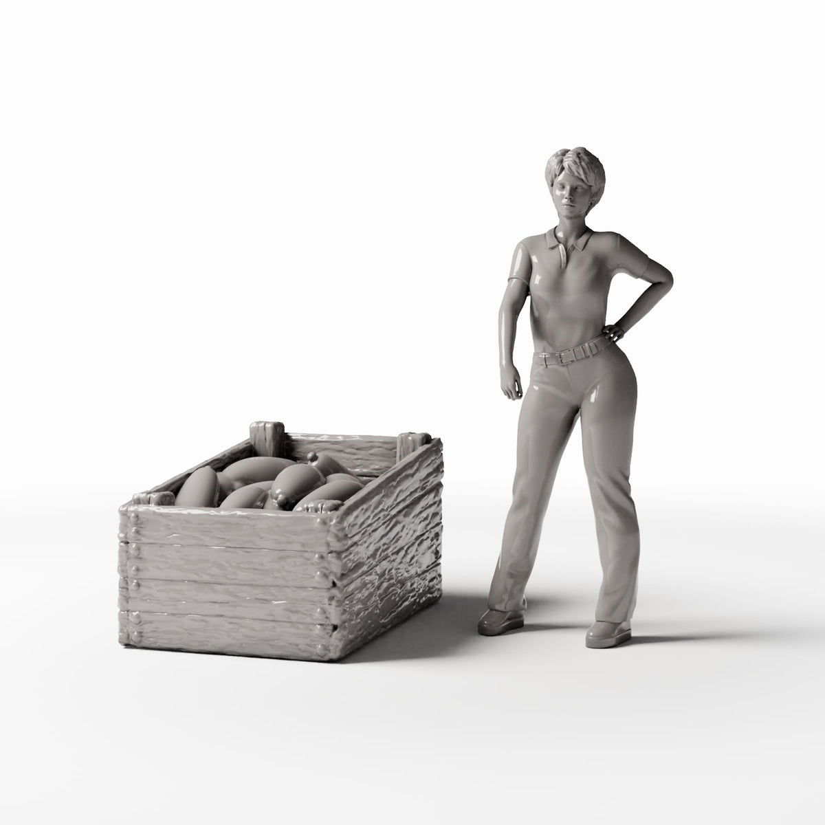 Diorama model-building product photo 1: Diorama Market Accessories: Crate of Fruit (Ref. 1419D)