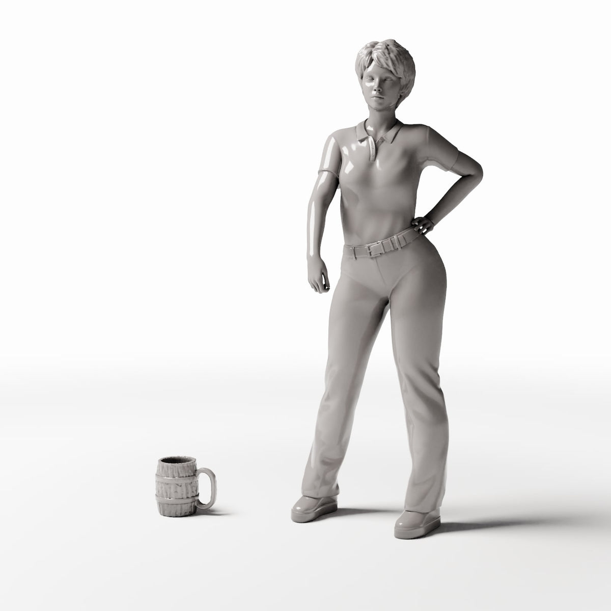 Diorama model-building product photo 1: Diorama Kitchen: Rustic Wooden Mug for Miniature Kitchens (Ref. 1480D)