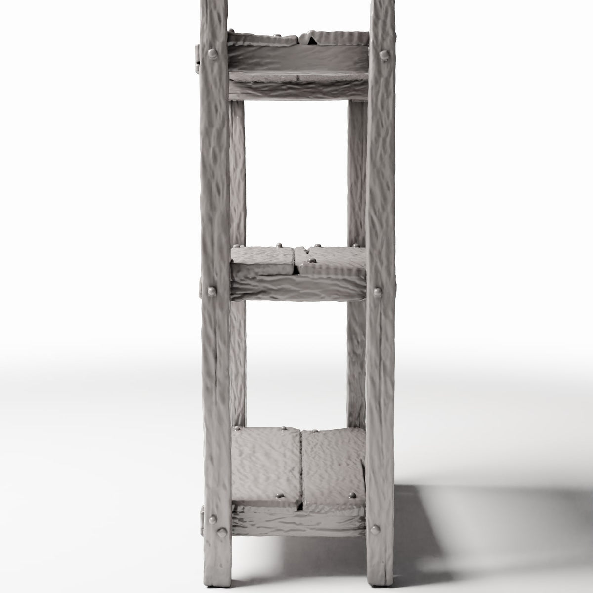 Diorama model-building product photo 2: Diorama Furniture: Rustic Miniature Shelf with Ladder (Ref. 1483D)