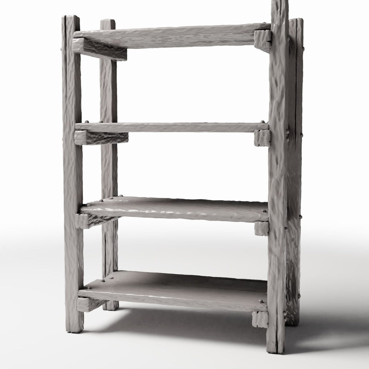 Diorama model-building product photo 0: Diorama Furniture: Rustic Ladder-Style Miniature Shelf (Ref. 1484D)