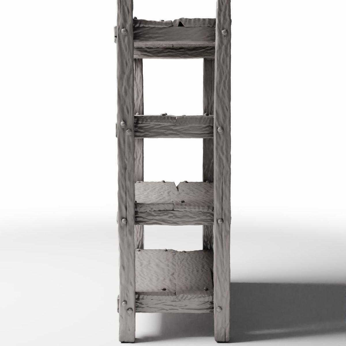 Diorama model-building product photo 2: Diorama Furniture: Rustic Ladder-Style Miniature Shelf (Ref. 1484D)