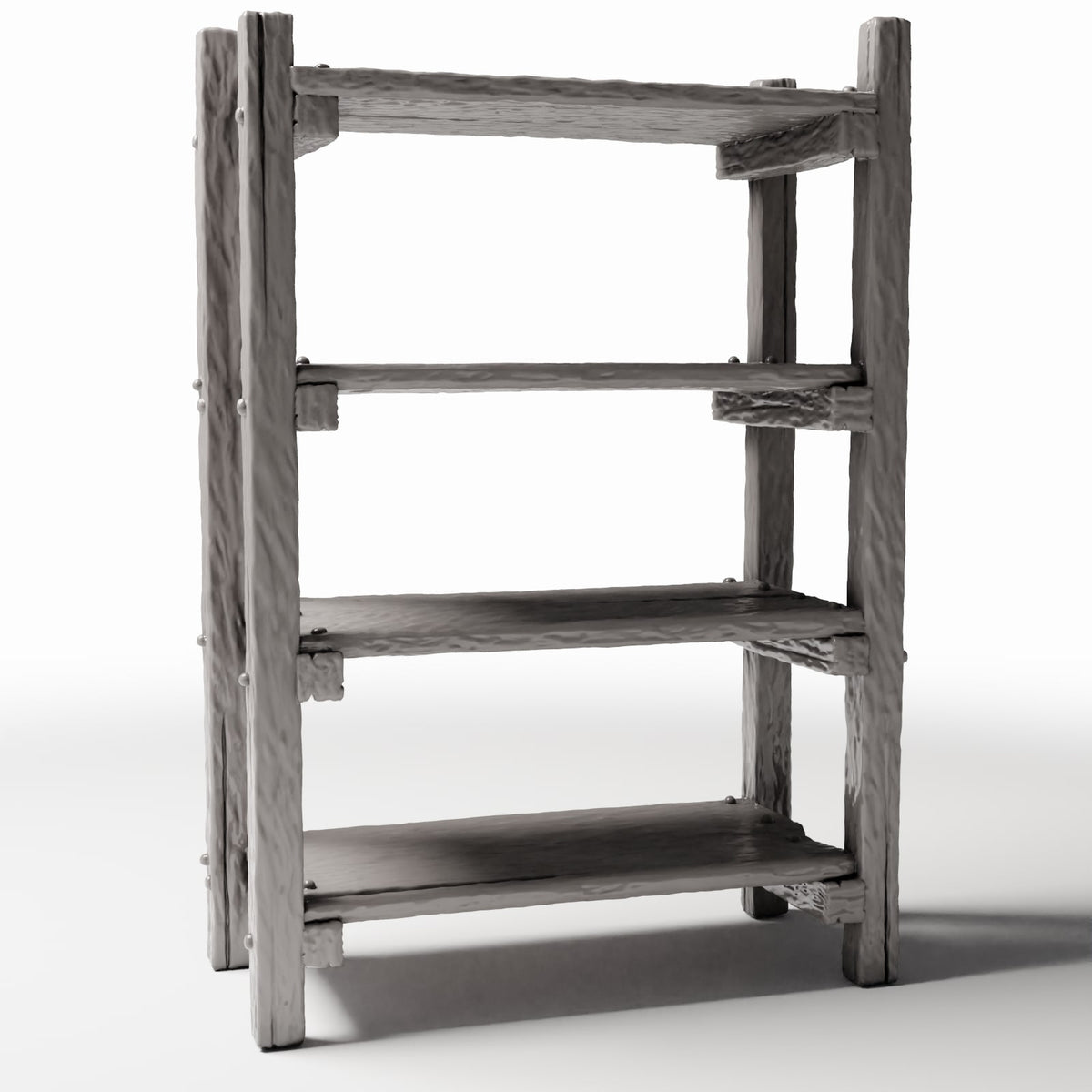 Diorama model-building product photo 3: Diorama Furniture: Rustic Ladder-Style Miniature Shelf (Ref. 1484D)