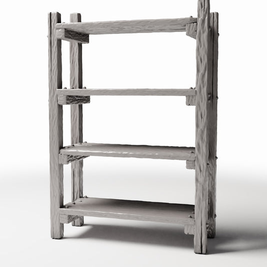 Diorama model-building product photo 0: Diorama Furniture: Rustic Miniature Ladder Shelf (Ref. 1486D)