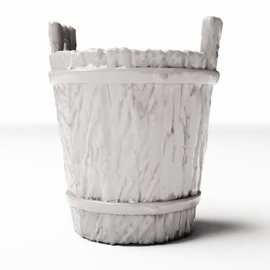 Diorama model-building product photo 0: Diorama Household: Rustic Wooden Bucket for Diorama Interiors (Ref. 1489D)
