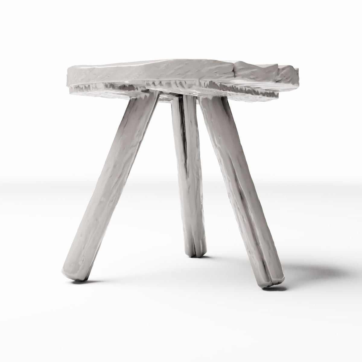 Diorama model-building product photo 2: Diorama Kitchen: Rustic Three-Legged Wooden Stool for the Miniature Kitchen (Ref. 1498D)