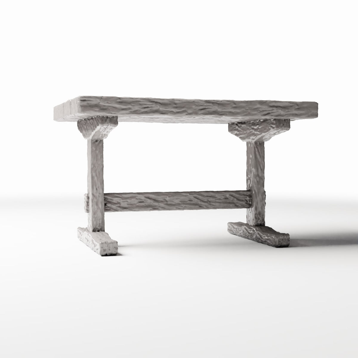 Diorama Modellbau Produktfoto 3: Diorama Küche: Rustikaler Holztisch für Miniaturküche (Ref. 1500D)