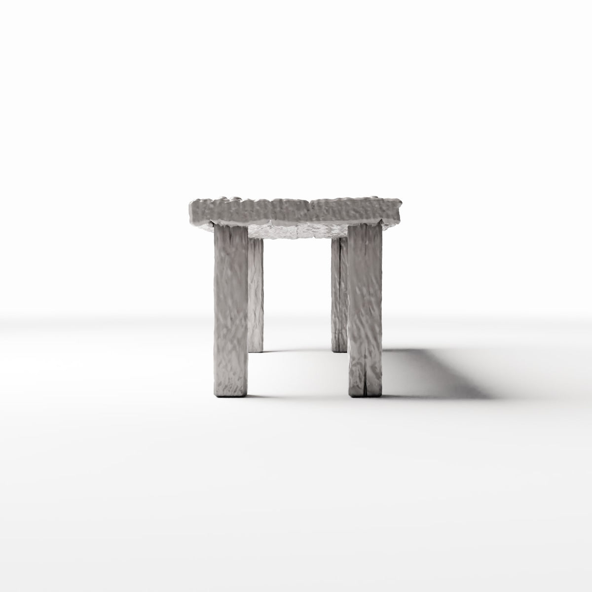 Diorama Modellbau Produktfoto 2: Diorama Küche: Langer rustikaler Holztisch für Miniaturküche (Ref. 1501D)