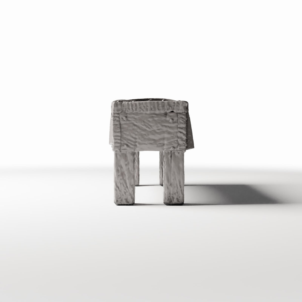 Diorama Modellbau Produktfoto 2: Diorama Küche: Rustikaler Holztisch mit Tuch (Ref. 1505D)