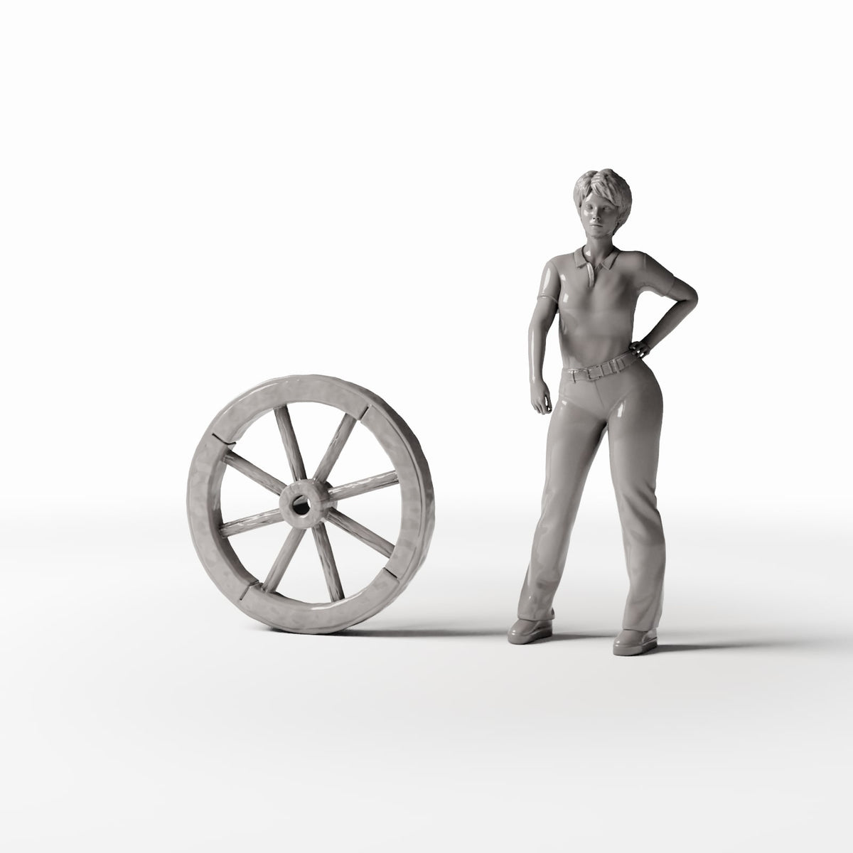 Diorama model-building product photo 1: Diorama Workshop: Wooden Wagon Wheel (Ref. 1508D)