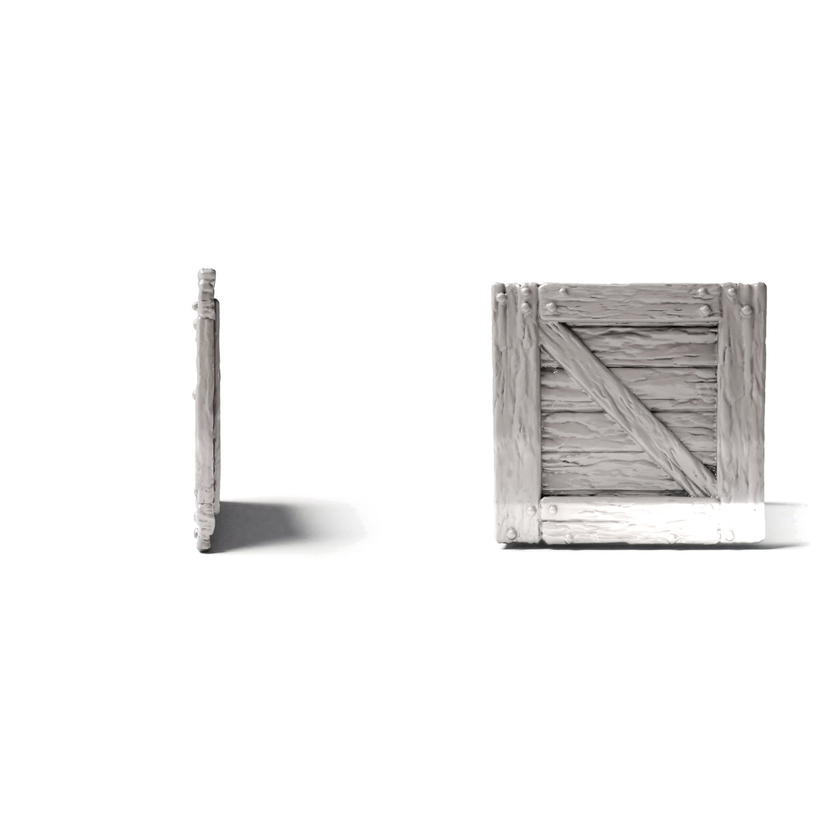 Diorama model-building product photo 2: Diorama Storage: Wooden Crate with Lid - Miniature Crate (Ref. 1515D)