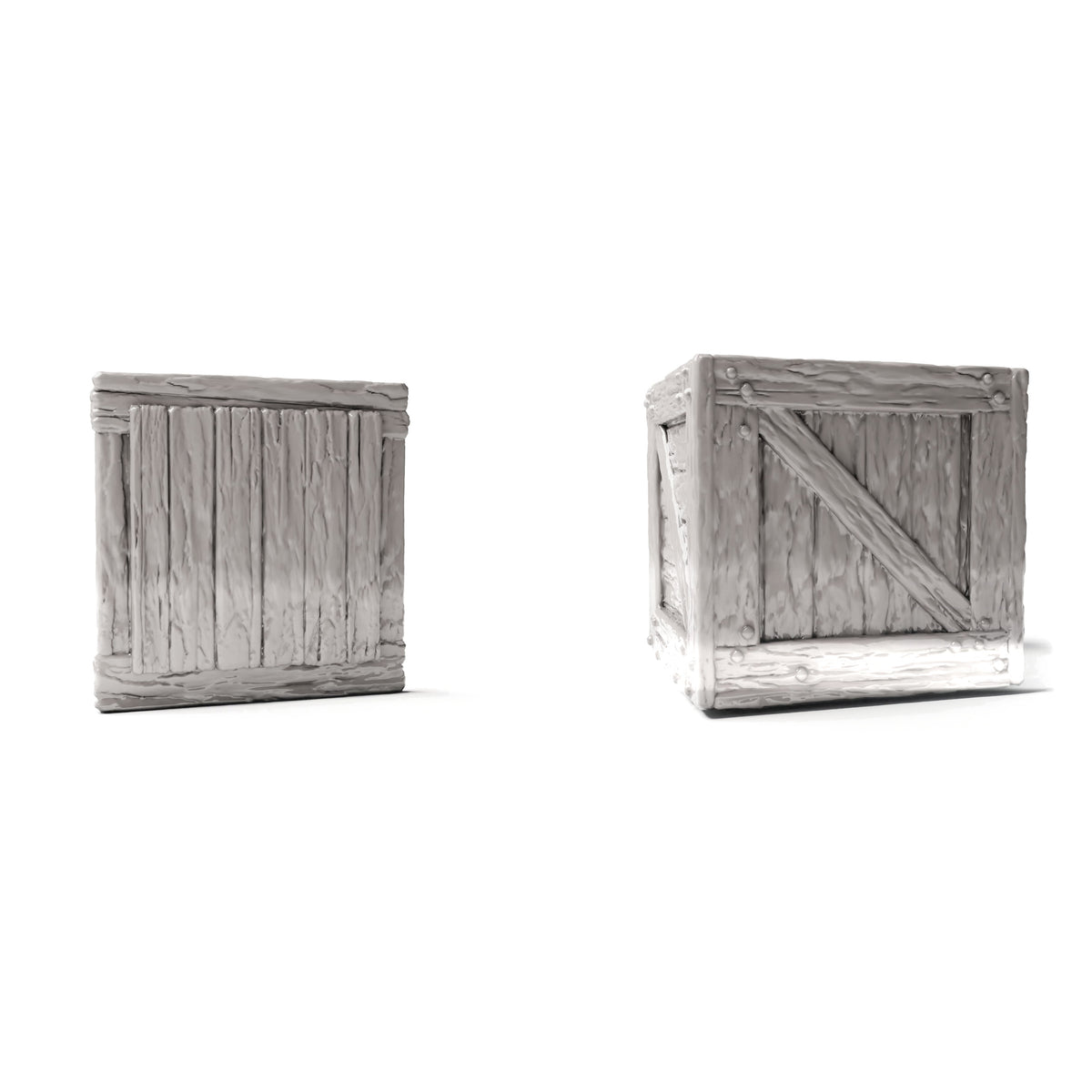Diorama model-building product photo 3: Diorama Storage: Wooden Crate with Lid - Miniature Crate (Ref. 1515D)
