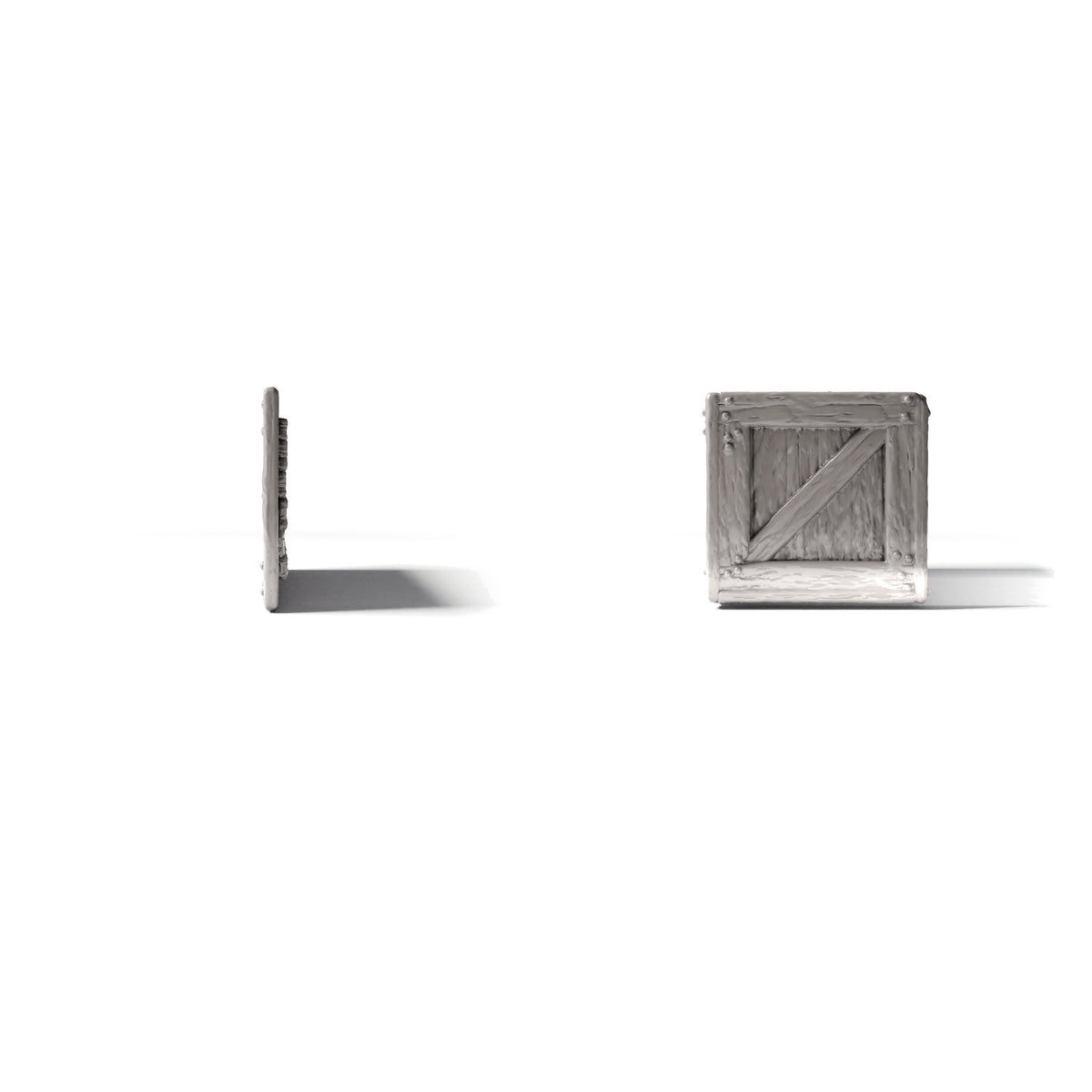 Diorama model-building product photo 2: Diorama Storage: Miniature Crate with Removable Lid (Ref. 1516D)