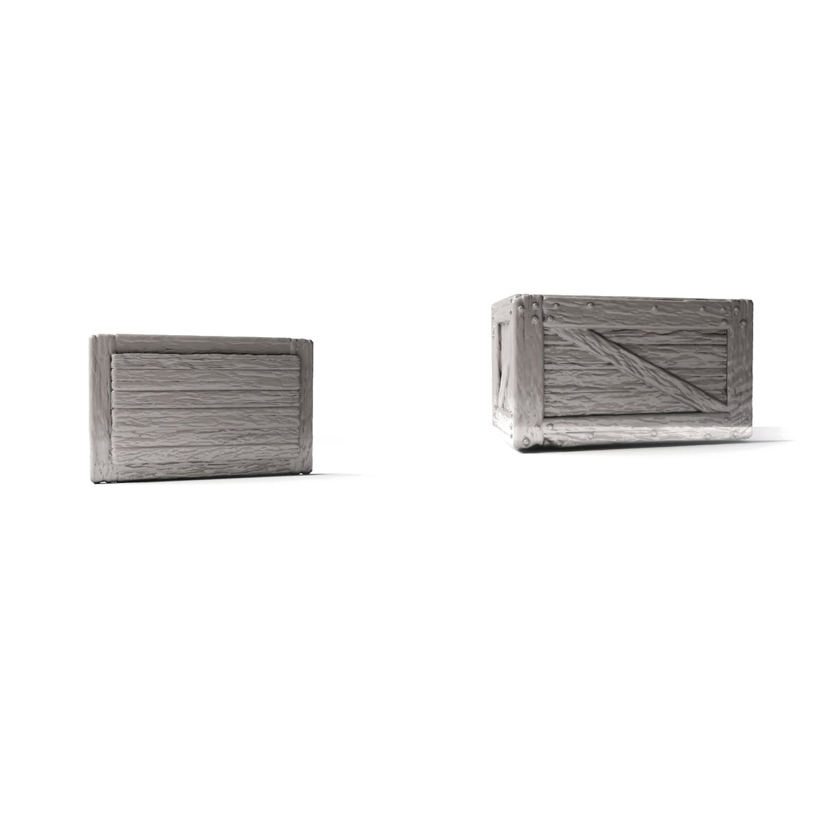 Diorama model-building product photo 3: Diorama Storage: Miniature Crate with Removable Lid (Ref. 1516D)
