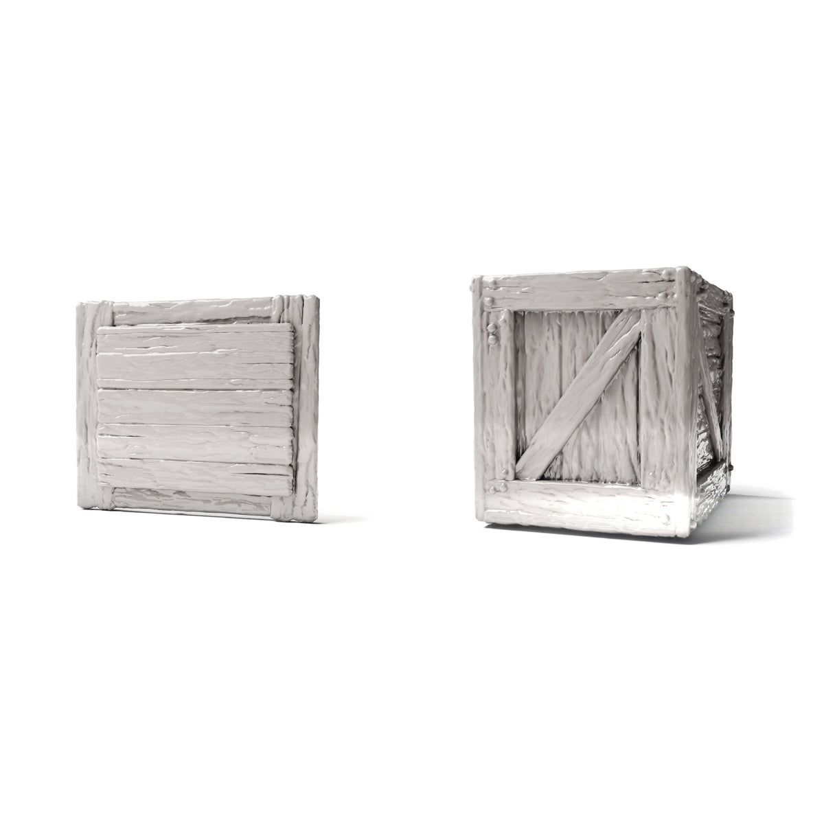 Diorama model-building product photo 0: Diorama Storage: Wooden Crate with Lid (Ref. 1518D)