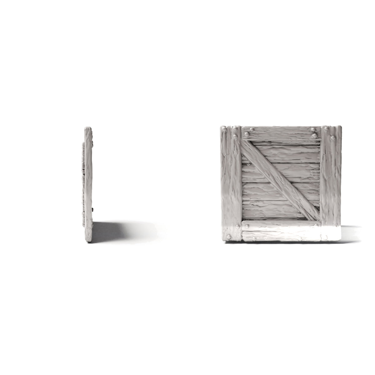 Diorama model-building product photo 2: Diorama Storage: Wooden Crate with Lid (Ref. 1518D)
