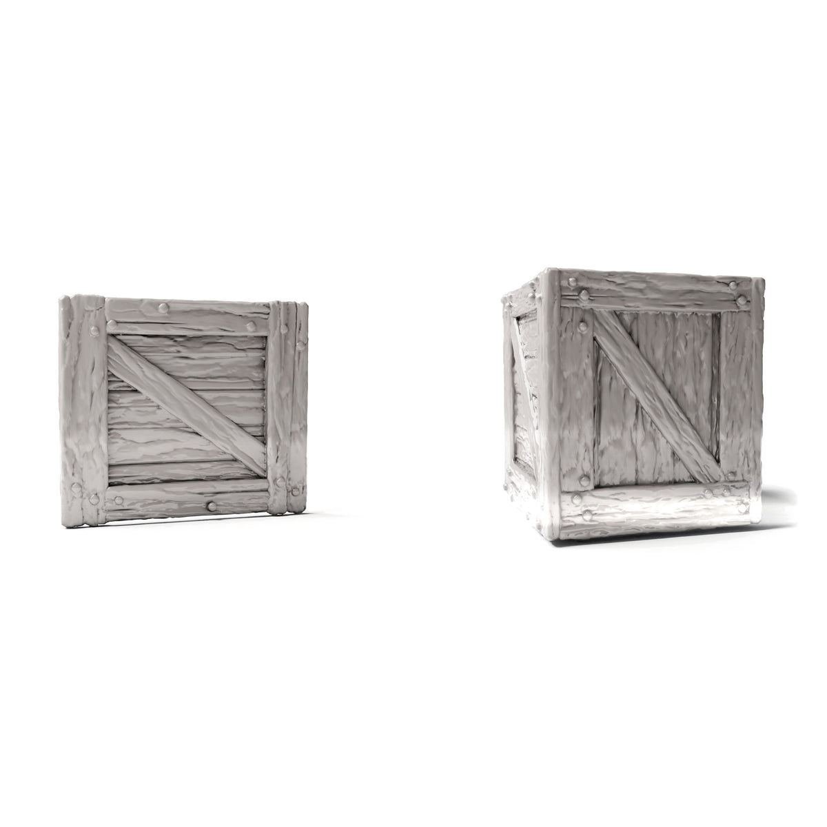 Diorama model-building product photo 3: Diorama Storage: Wooden Crate with Lid (Ref. 1518D)