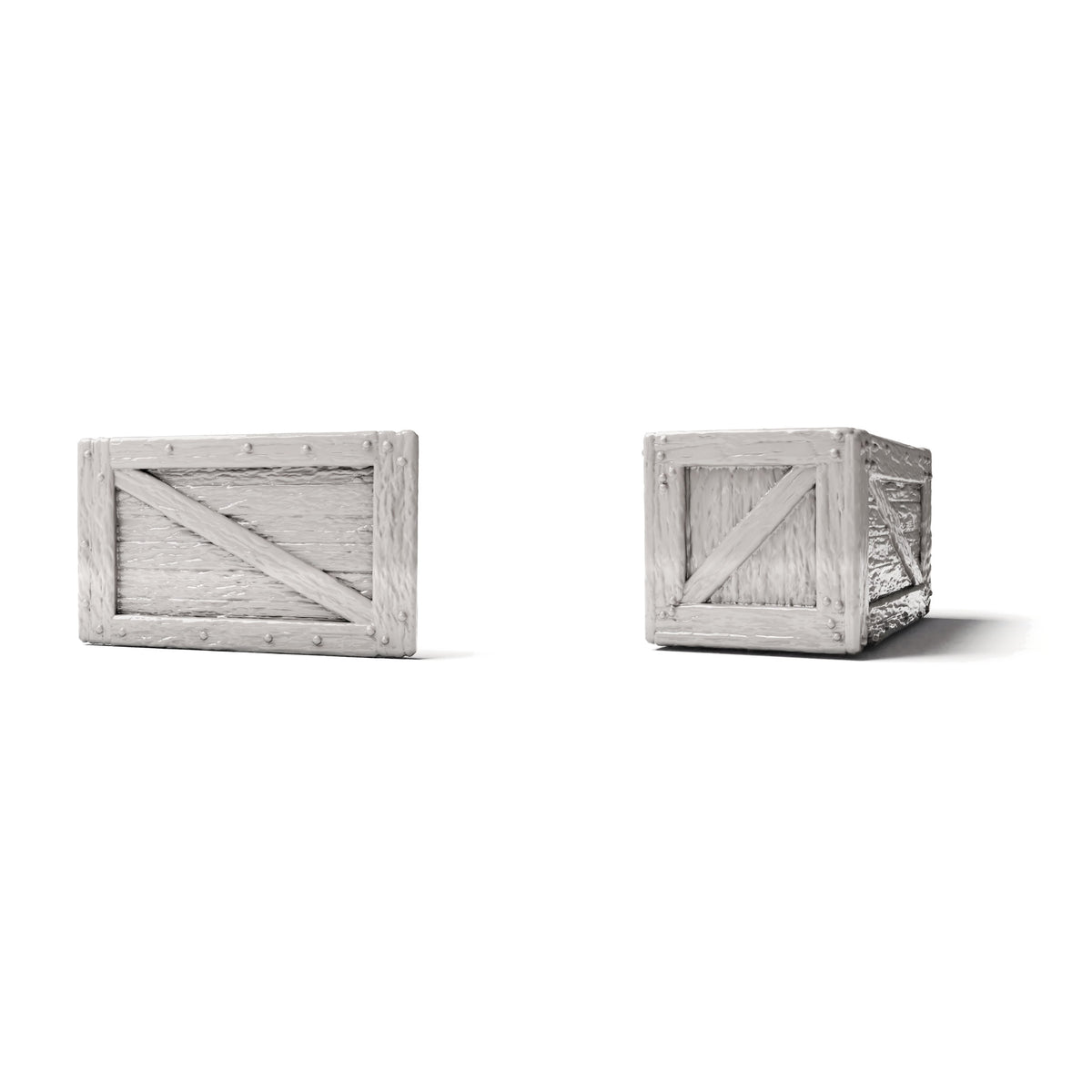Diorama model-building product photo 0: Diorama Storage: Miniature Crate with Removable Lid (Ref. 1520D)