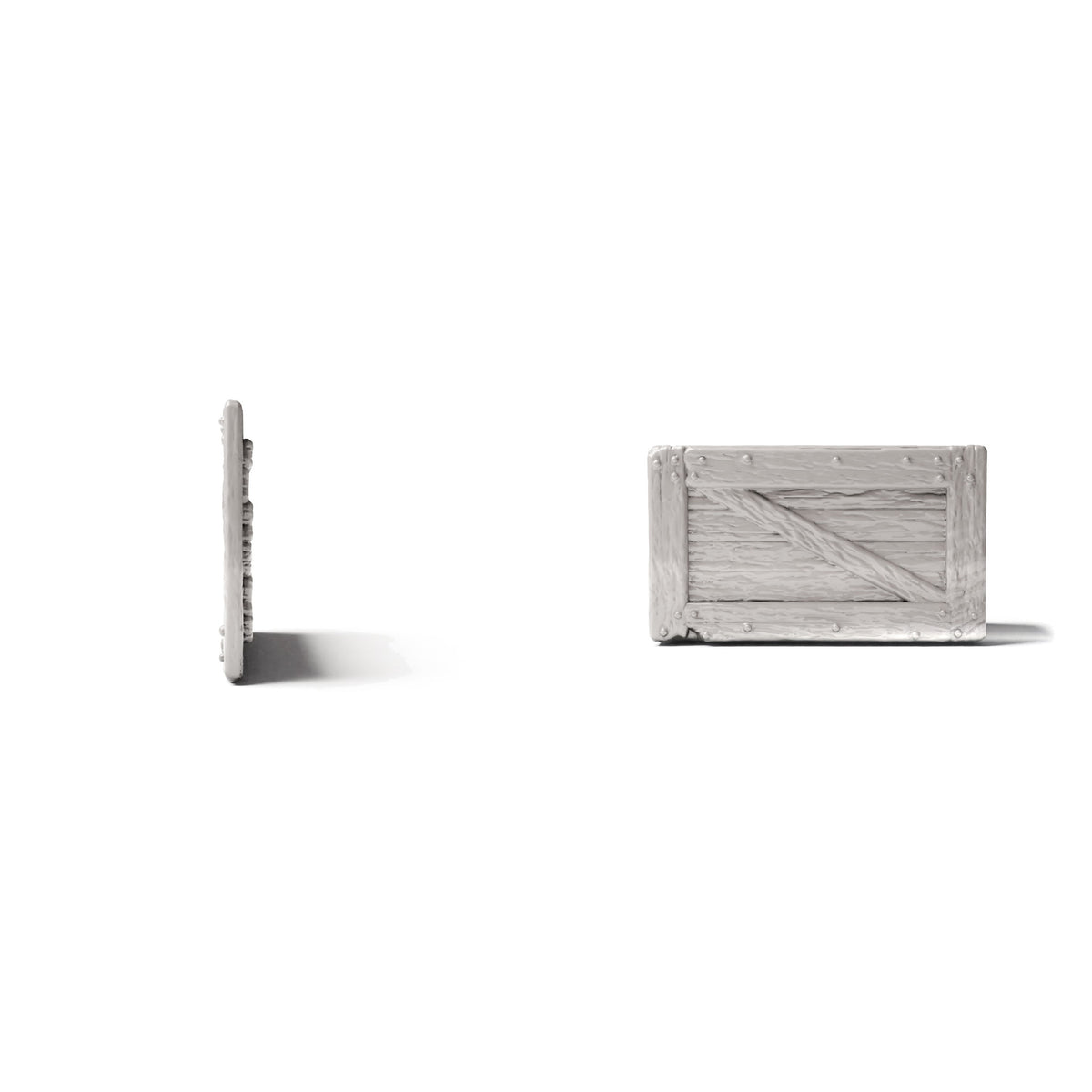 Diorama model-building product photo 2: Diorama Storage: Miniature Crate with Removable Lid (Ref. 1520D)
