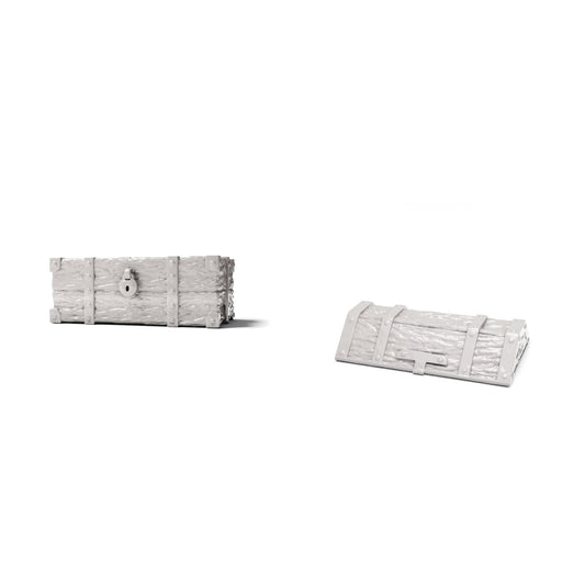 Diorama model-building product photo 0: Diorama Supplies: Large Open Treasure Chest (Ref. 1521D)