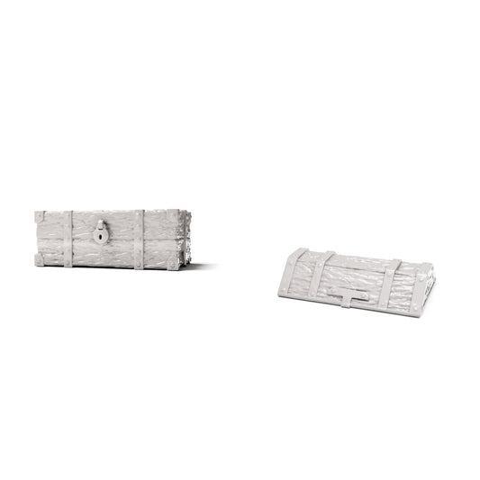 Diorama model-building product photo 0: Diorama Storage Accessory: Open Treasure Chest, Medium (Ref. 1522D)