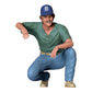 Product photo diorama and model building miniature figure: Sitting man in jeans: Cool guy