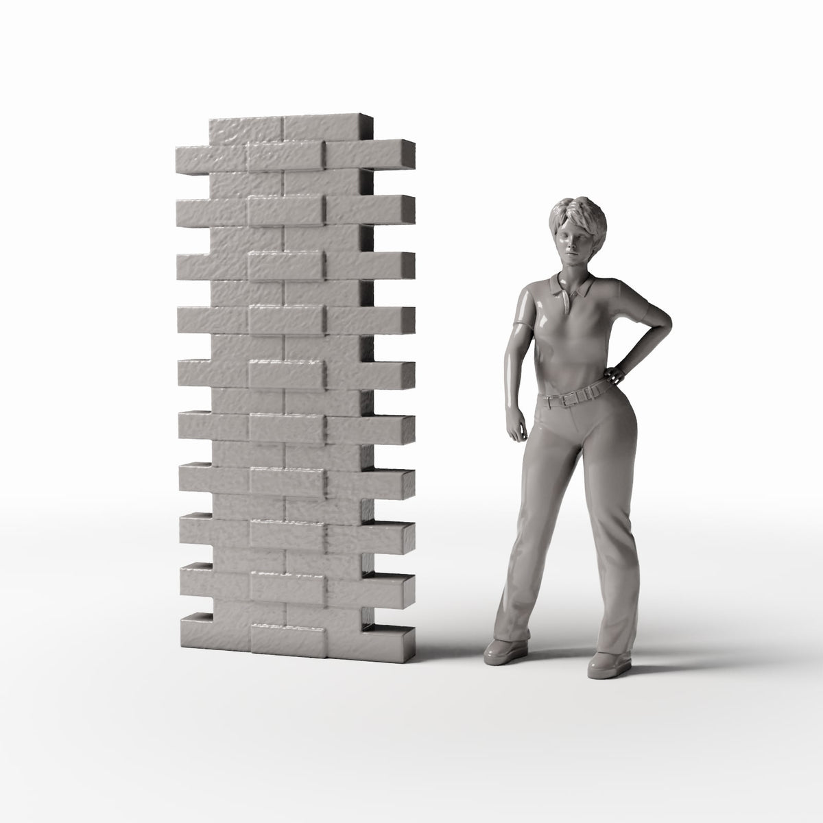 Diorama model-building product photo 1: Diorama Building Detail: Damaged Brick Wall Section (Ref. 1623D)