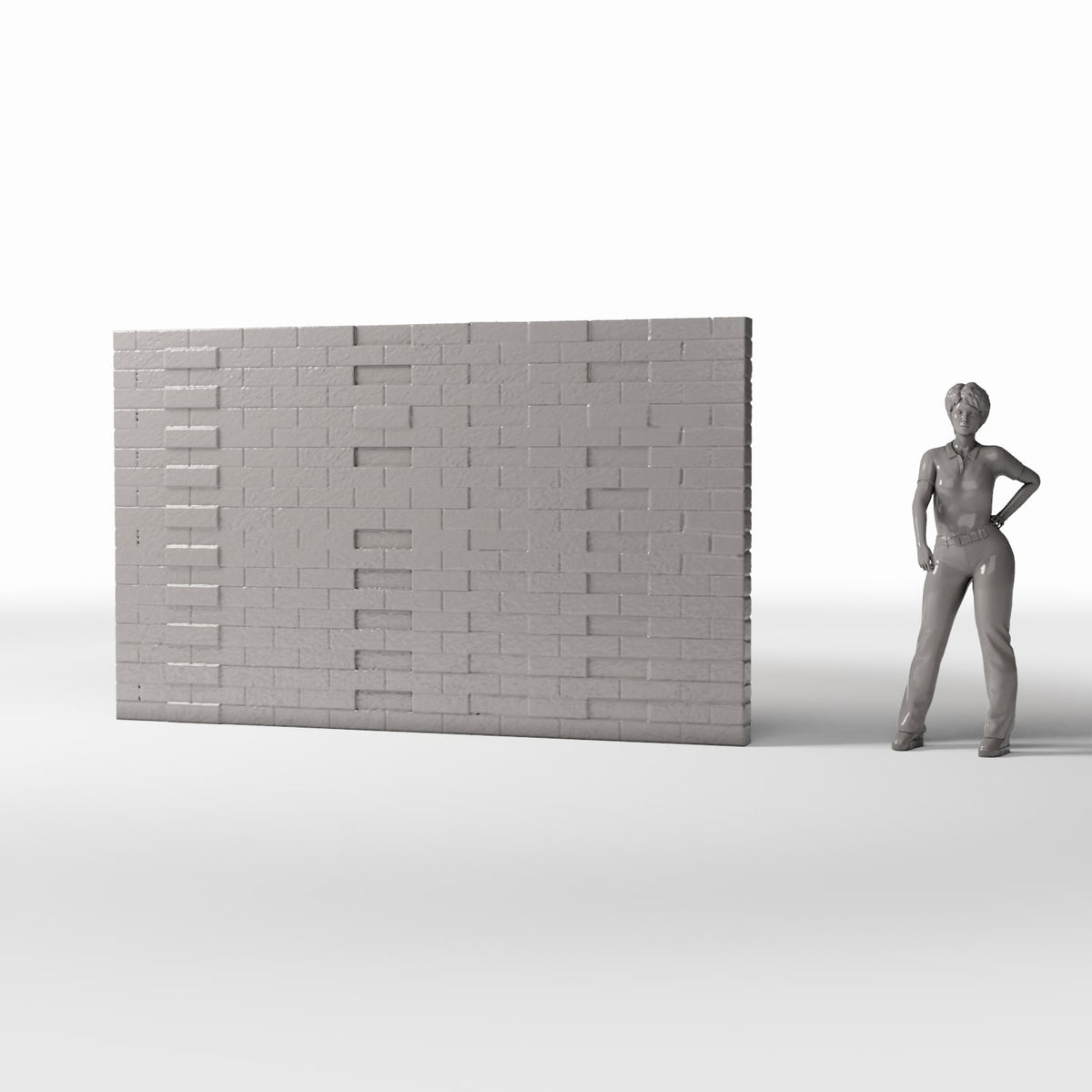 Diorama model-building product photo 1: Diorama Building: Damaged Brick Wall as a Building Detail (Ref. 1624D)