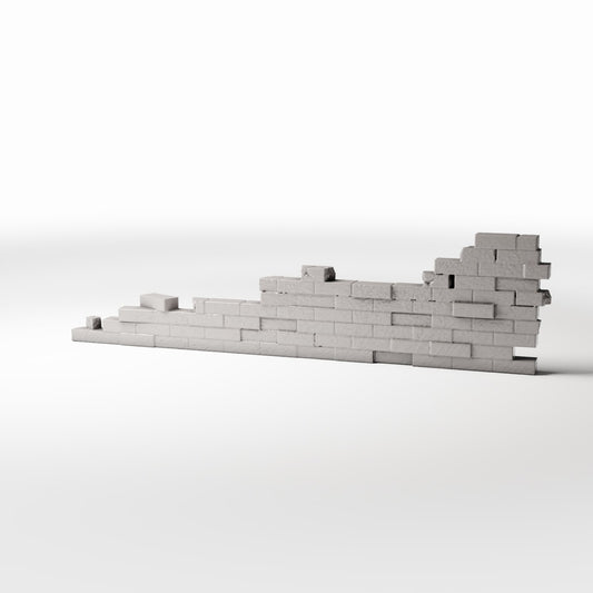 Diorama model-building product photo 0: Diorama Building: Damaged Brick Wall as a Building Detail (Ref. 1625D)